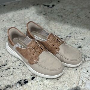 Skechers Women's Beige and Brown Boat Shoes